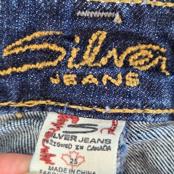 Silver Jeans‎ Aiko Capri W25 Dark Wash Cuffed Denim Stretch Cropped Jeans - Picture 4 of 11